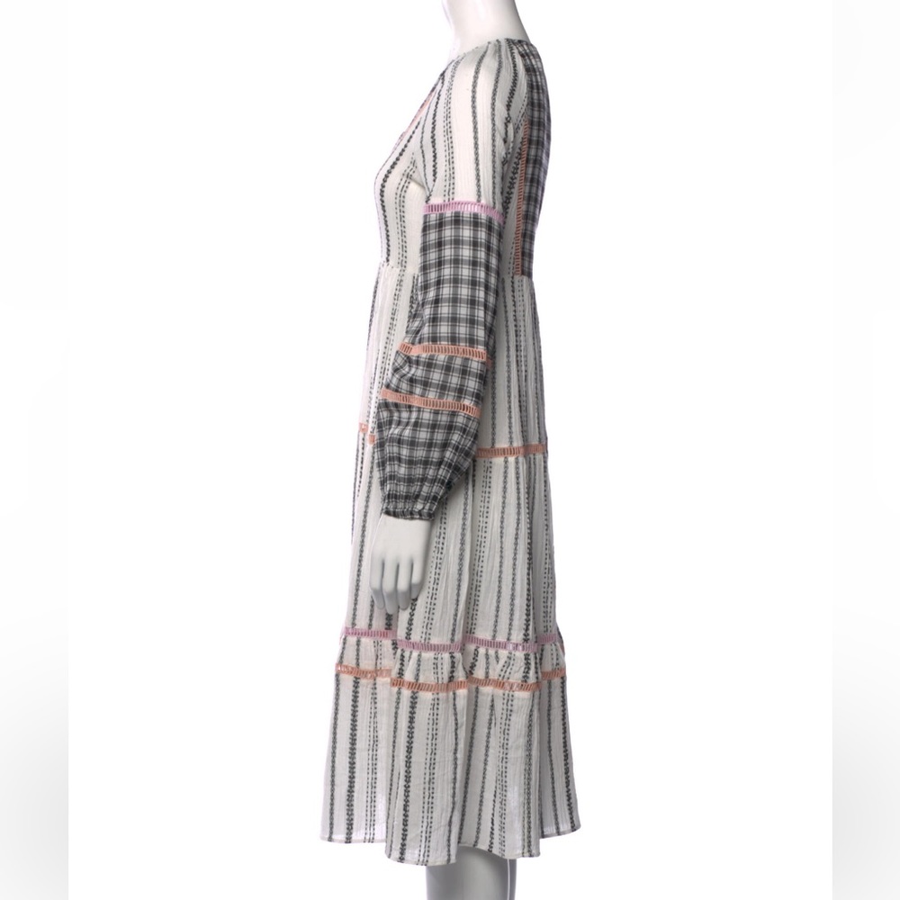 Veronica Beard Dress Eileen Checked Midi Black White Dress XS - Picture 5 of 5